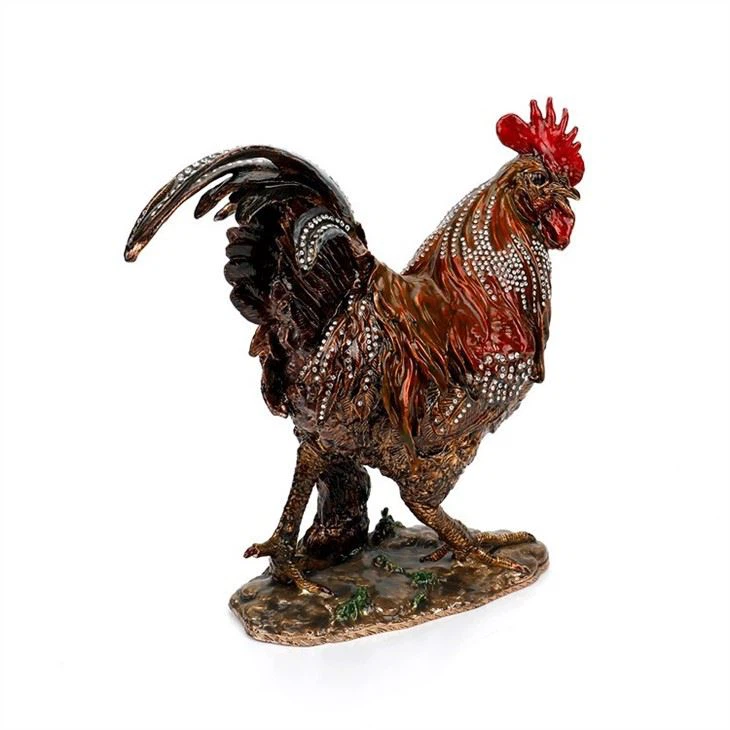 Wholesale Chicken Metal Figurine Metal Rooster Statue Holiday Gifts Home Decoration